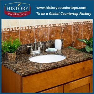 Baltic Brown Granite Customized Edges Vanity Top