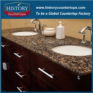 Baltic Brown Granite Customized Edges Vanity Top