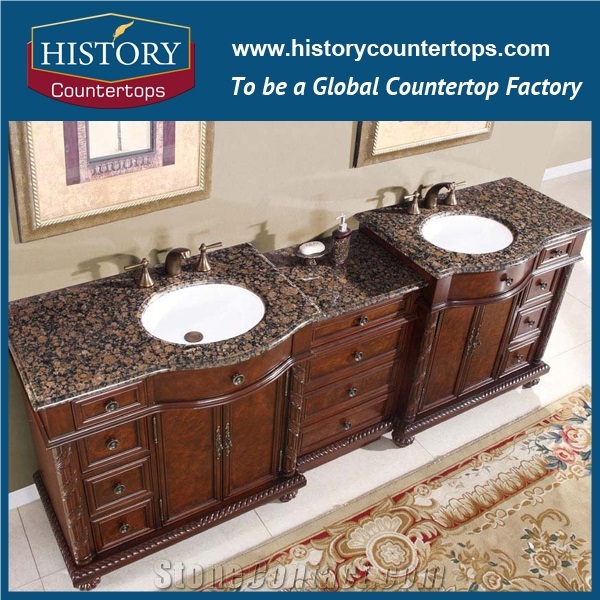 Baltic Brown Granite Customized Edges Vanity Top