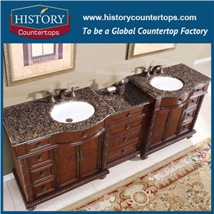 Baltic Brown Granite Customized Edges Vanity Top
