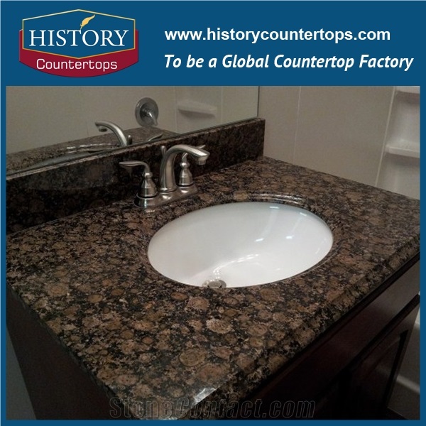 Baltic Brown Granite Customized Edges Vanity Top