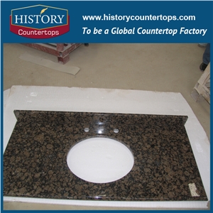 Baltic Brown Granite Customized Edges Vanity Top