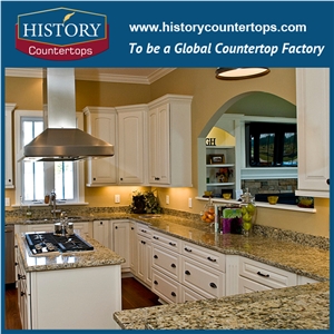 Brazil Yellow Granite Giallo Santa Cecilia from China Engineered Stone Market with Customized Edges for Polishing Countertops Used in Kitchen