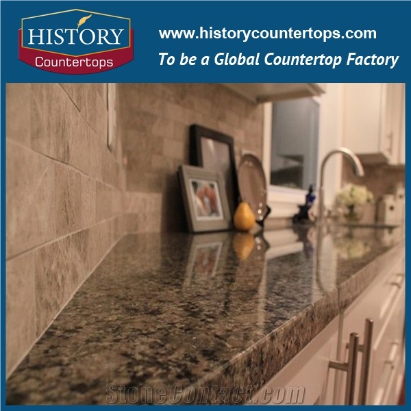 Caladonia Granite Kitchen Island Bench Tops Worktops with Customized Edges, Engineered Natural Stone Countertops Polished Surface for Condos and Multi-Family Projects