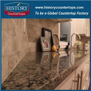 Caladonia Granite Kitchen Island Bench Tops Worktops with Customized Edges, Engineered Natural Stone Countertops Polished Surface for Condos and Multi-Family Projects
