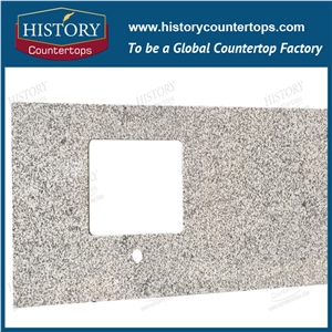 Cheap China Granite G655 Countertops with Customized Edges, Tong White Kitchen Solid Surface Island Bench Top Polishing for Multi-Family and Apartment Projects