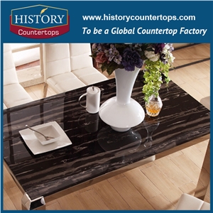 China Black Marble Material for Tabletops Nero Portoro Silver Dragon, Silver Portoro, Polished Kitchen Tabletops, Desk Tops for Multi-Family & Apartment Project