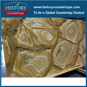 Flamenco/Stone Wood Granite Slabs Honed Shower Floor Tiles & Wall Covering Cladding, Kitchen Countertops & Bathroom Vanity Top Polished Surface for Residences Projects, Luxury Stone Building Material