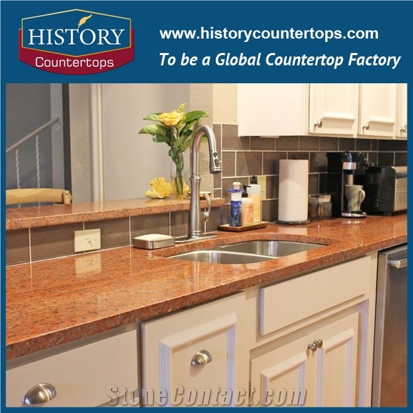 G562 Granite Polish Red Stone Kitchen Countertops