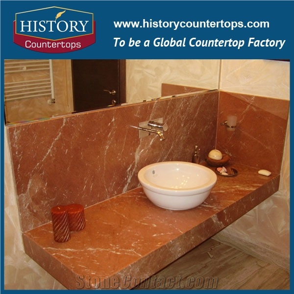 High Polished and Best Quality Natural Marble,Durable Building Material, Solid Surface Stone for Bathroom Countertop,Custom Vanity Top for Sales