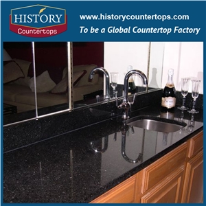 India Black Galaxy,Gold Star Galaxy,Hei Jin Sha Granite Countertops for Polishing Kitchen Worktops, Bench Tops, Island Tops, Bar Tops for Sale