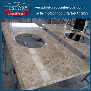 Low Price and High Quality Light Emperador Brown Marble, Solid Surface Natural Stone for Building Material,Kitchen Countertop, Island Top, Bar Top and Work Tops