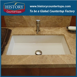 Marble Light Emperador Beige Bathroom Worktops