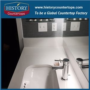Pure White Quartz Countertops Bath Top for Sale