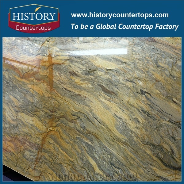 Silk Road /Fusion Quartzite Luxury Stone for Floor Tiles & Wall Covering Cladding, Kitchen Countertops & Bathroom Vanity Top, Construction Material Interior or Exterior
