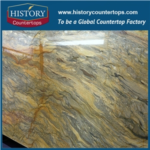 Silk Road /Fusion Quartzite Luxury Stone for Floor Tiles & Wall Covering Cladding, Kitchen Countertops & Bathroom Vanity Top, Construction Material Interior or Exterior