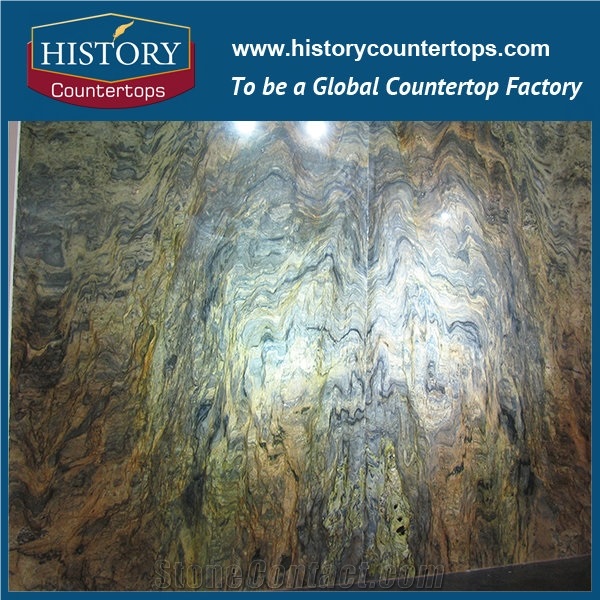 Silk Road /Fusion Quartzite Luxury Stone for Floor Tiles & Wall Covering Cladding, Kitchen Countertops & Bathroom Vanity Top, Construction Material Interior or Exterior