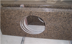 Tropical Brown Vanity Top / Saudi Arabia Granitebathroom Countertops
