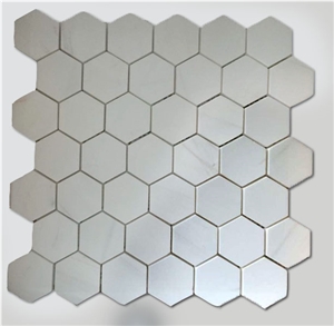 Italy 2017 Polished White Hexagon Mosaic Tiles for Intenal Decoration
