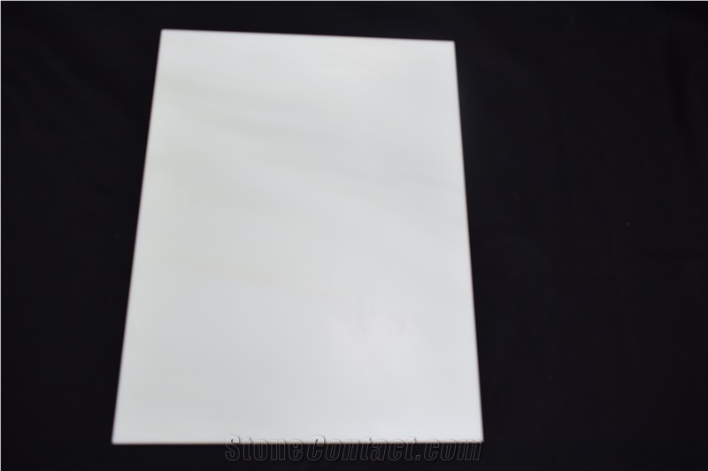 Polished Pure Royal Jade Marble Ice White Slabs Interior Decoration
