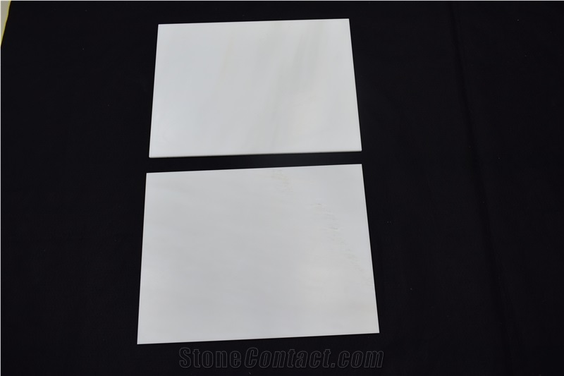 Polished Pure Royal Jade Marble Ice White Slabs Interior Decoration