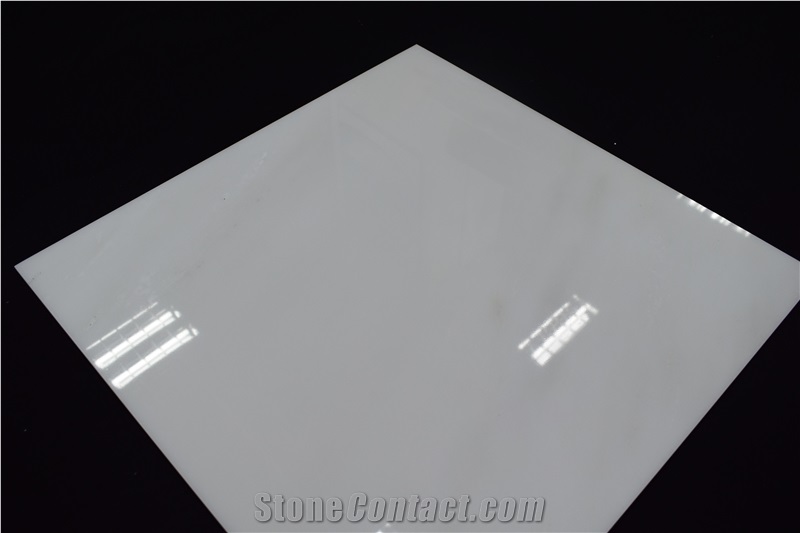Polished Pure Royal Jade Marble Ice White Slabs Interior Decoration