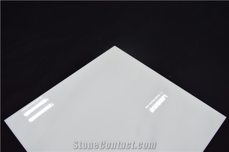 Polished Pure Royal Jade Marble Ice White Slabs Interior Decoration