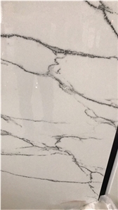 Calacatta White Crystallized Marble Stone Slab Panel
