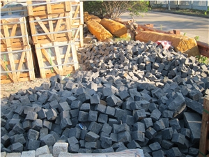 Cobbles Basalt Slabs & Tiles, Viet Nam Grey Basalt