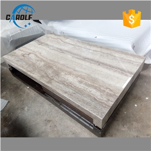 Grey Travertine Coffee Table