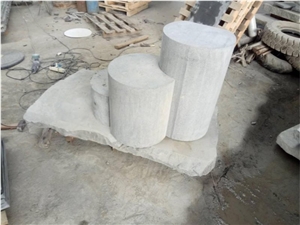 Hainan Black Basalt Sawn 400 Grit Seats,Dark Bluestone Sawn 400# Benchs