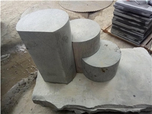 Hainan Dark Bluestone Sawn 400# Benchs, Hainan Black Basalt Sawn 400 Grit Seats