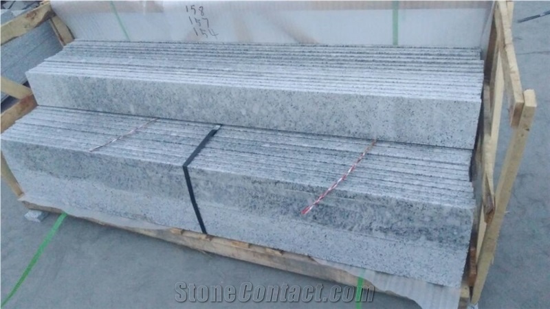 China Natural Stone Shandong Zhaoyuan G3783/G383 Light Pink Color Pearl Flower Granite Stairs/Steps/Risers, Polished Surface, Indoor and Outdoor Stairs Paving, Building Stone