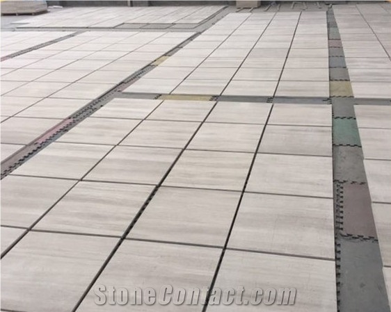 China Wooden White Marble Building Walling Wall Cladding Slab Tile with Polish Hone Antique Face