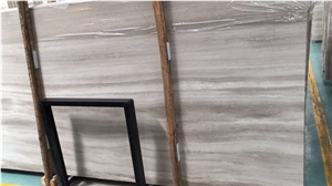 China Wooden White Marble Building Walling Wall Cladding Slab Tile with Polish Hone Antique Face