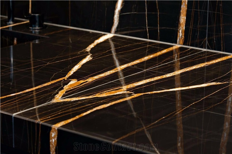 Quarry Direct Supply Noir Aziza Marble(Nero Tunisi,Black Aziza,Noir Gris Aziza,Nero Dora) Slabs & Tiles,Wall & Floor Covering, Polished, Honed