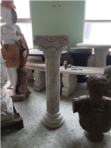 Decorative White Marble Roman Column ,Pillar ,Wedding Column,Marble Column, Stone Column