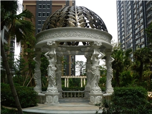 Marble Carved Gazebo White Marble Gazebo