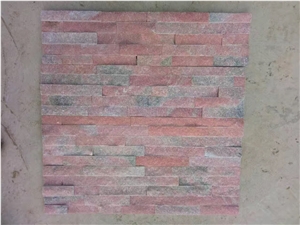 Pink Quartzite Cultured Stone, Pink Wall Panel , Pink Wall Cladding