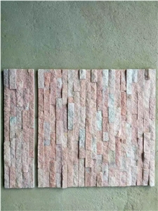 Pink Quartzite Cultured Stone, Pink Wall Panel , Pink Wall Cladding