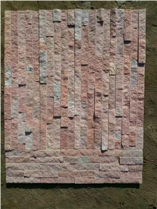 Pink Quartzite Cultured Stone, Pink Wall Panel , Pink Wall Cladding