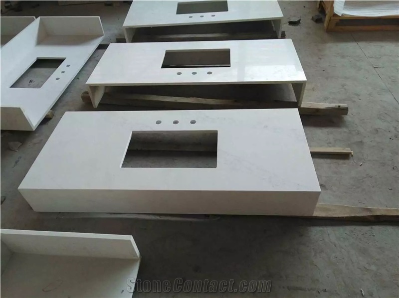 White Quartz Countertop from China,Crystal White Quartz Stone Countertop/White Quartz Kitchen Counter Top/Quartz Countertop