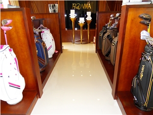 Beige Nano Crystallized Glass Stone Slabs & Tiles Commerical Residential Design Wear Resistance Customized Style