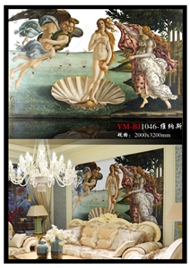 Nano Crystallized Stone Glass Panel Background Wall Art Works European Style Customized Design