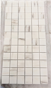 Best Sell Brick Shaped Nature Stone Marble China White Mosaic Tile for Wall