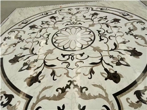 Natural Marble Waterjet Medallion for Floor