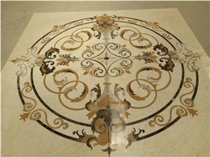 Waterjet Marble Medallion for Interior Floor
