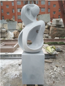 White Marble Abstract Statue Sculpture