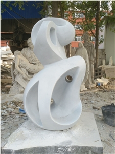 White Marble Abstract Statue Sculpture
