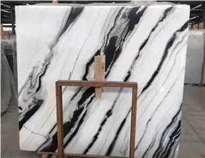 Decoration Material Panda White Marble Slabs/Tiles/Countertops/Wall Tiles with Black Veins